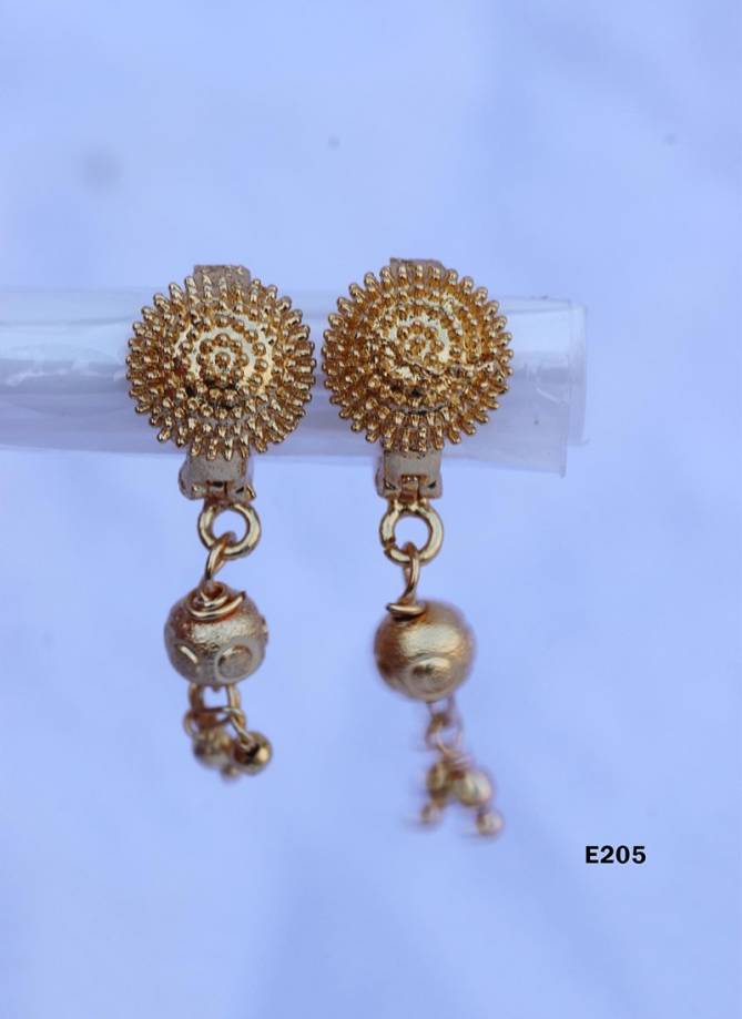 TWE Fancy Designer Golden Latest Earrings Collection E234